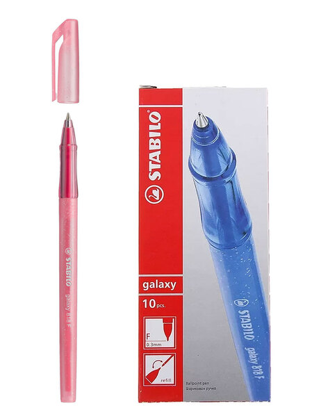 Ручка шариковая 0,5 мм "Stabilo Galaxy" красная