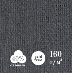 Бумага для пастели 350*500 "Палаццо" Graphite (серый) 160г ЦЕНА ЗА 1ЛИСТ (10л)