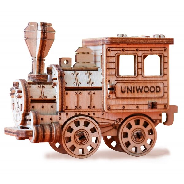 Конструктор деревянный Uniwood Паровоз, 