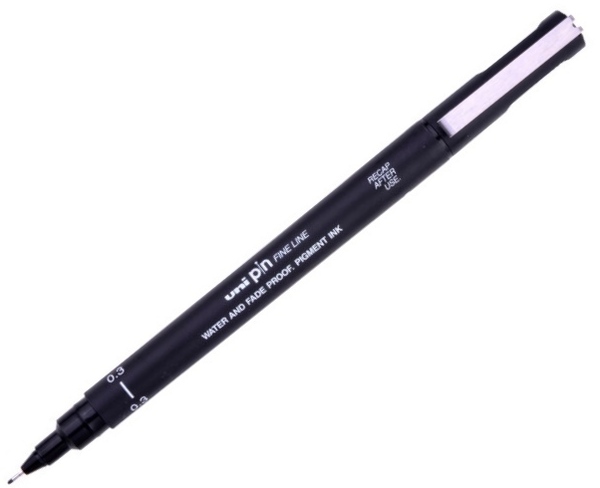 Линер Uni PIN03-200(S) черный, 0.3 мм.