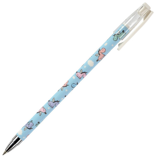 Ручка шариковая 0,5 мм "HappyWrite. Единорожки" СИНЯЯ